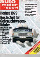 10. Oktober 1979 - Auto Motor und Sport Heft 21