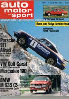 11. Januar 1984 - Auto Motor und Sport Heft 1