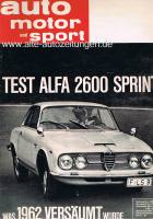 12. Januar 1963 - Auto Motor und Sport Heft 1