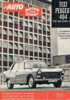 13. August 1960 - Das Auto Motor und Sport Heft 17