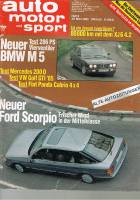 20. März 1985 - Auto Motor und Sport Heft 6