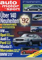 27. Dezember 1991 - Auto Motor und Sport Heft 1