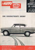 28. Januar 1961 - Das Auto Motor und Sport Heft 3