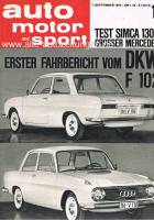 7. September 1963 - Auto Motor und Sport Heft 18